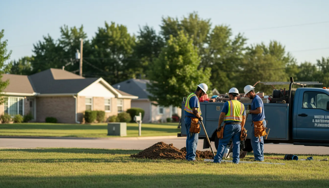 Residential water line and bathroom plumbing service in Malvern, OH